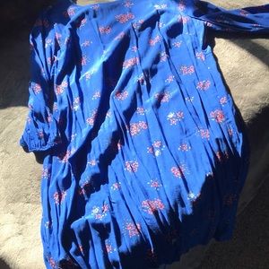 Blue flowered dress
